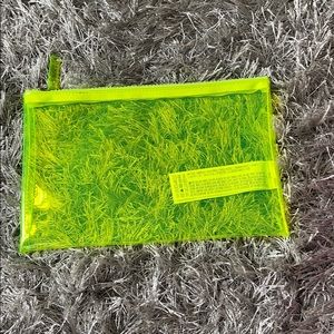 Neon see through hand bag